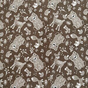 Forest Animal Flannel Baby Blanket: Bears, Foxes, Deer